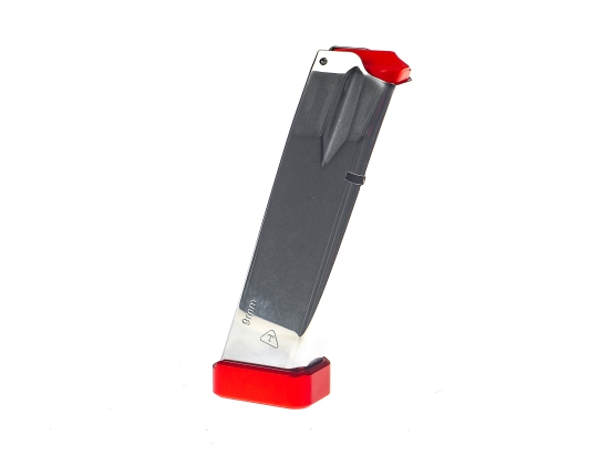 CARGADOR CAL.9MM CON CHAPA DE ALUMINIO XTREME ROJO ARMAZON SMALL